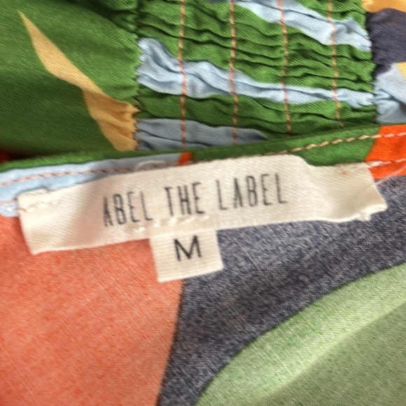 ABEL THE LABEL Anthropologie Hilda Floral Maxi Midi Dress V Neck Tropical Size M - Picture 6 of 9